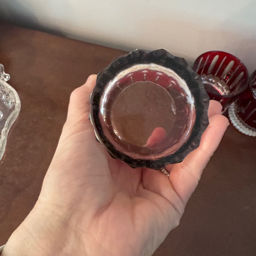 Set of 4 William Sonoma Garnet Old Fashioned Glasses - Picture 7 of 7